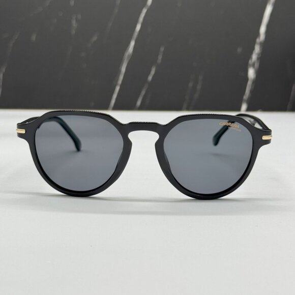 NEW CARRERA 314/S 0807 SUNGLASSES UNISEX BLACK ROUND EYEWEAR - Picture 2 of 7